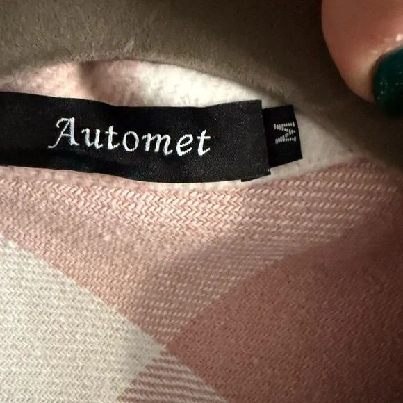 Plaid Button-Up Women's Hoodie - Picture 2 of 6